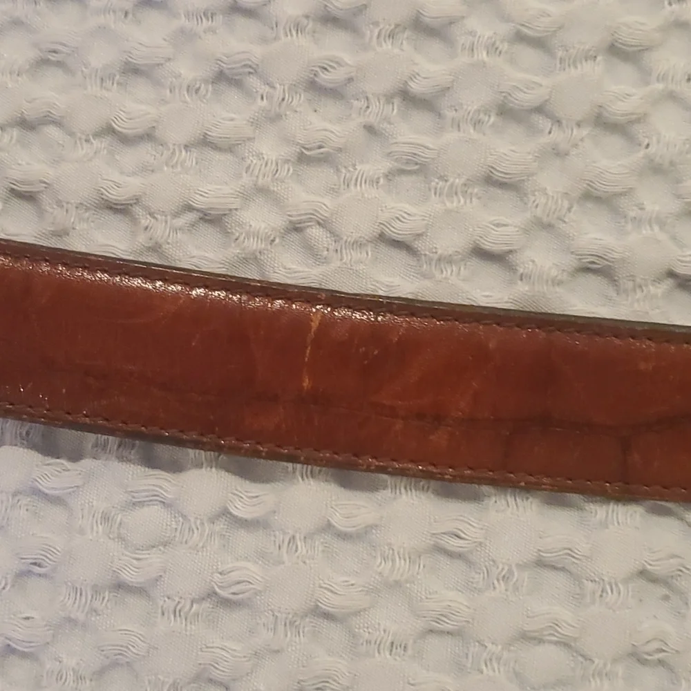 TRAFALGAR Okeechobee Handmade Brown Leather Belt Size 36